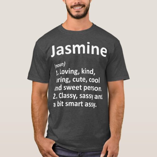 JASMINE Definition Personalized Funny Birthday T_Shirt