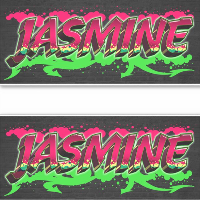 Jasmine First Name Graffiti Sticker | Zazzle