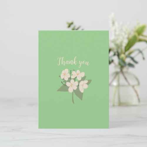 Jasmine Floral Thank You Card
