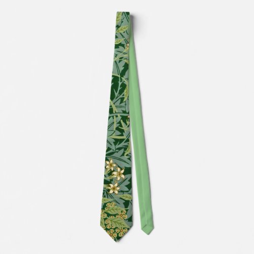 Jasmine Flower Vintage Ornament Illustration Neck Tie