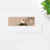 jasmine flowers on old script handwriting bookmark (Desk)