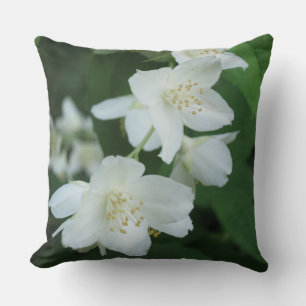 Jasmine Flowers Throw Pillow