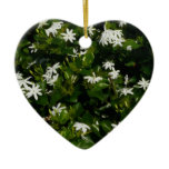 Jasmine Flowers Tropical Floral Botanical Ceramic Ornament