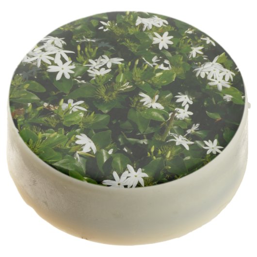 Jasmine Flowers Tropical Floral Botanical Chocolate Dipped Oreo (Angled)
