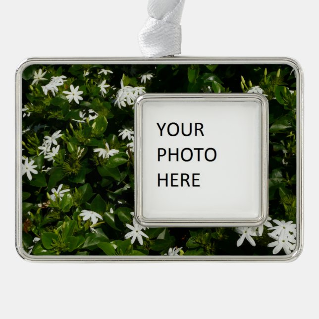 Jasmine Flowers Tropical Floral Botanical Christmas Ornament (Front)