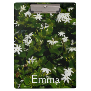 Jasmine Flowers Tropical Floral Botanical Clipboard