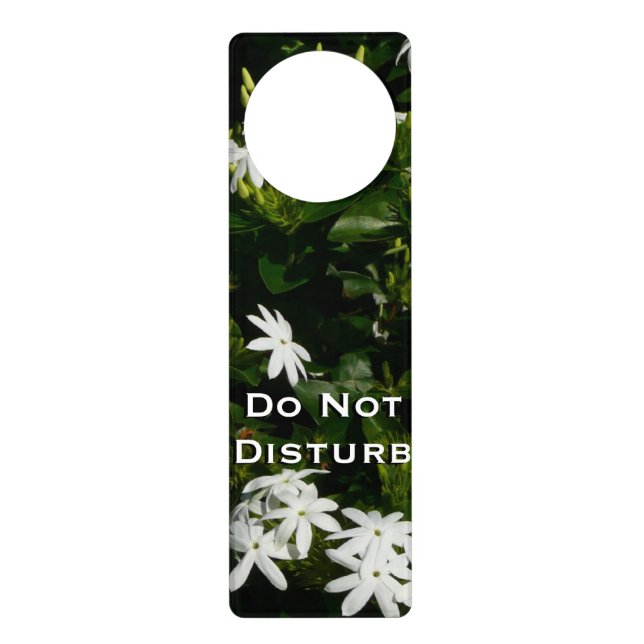 Jasmine Flowers Tropical Floral Botanical Door Hanger (Front)