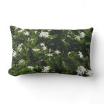 Jasmine Flowers Tropical Floral Botanical Lumbar Pillow