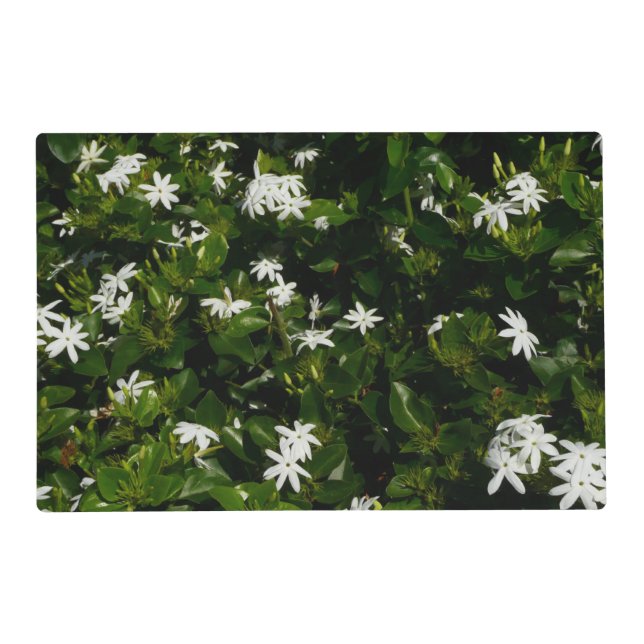 Jasmine Flowers Tropical Floral Botanical Placemat (Front)