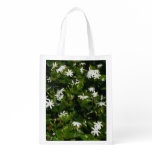 Jasmine Flowers Tropical Floral Botanical Reusable Grocery Bag