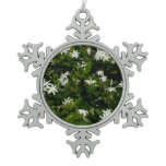 Jasmine Flowers Tropical Floral Botanical Snowflake Pewter Christmas Ornament
