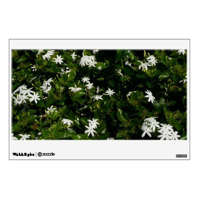 Jasmine Flowers Tropical Floral Botanical Wall Sticker (Front)