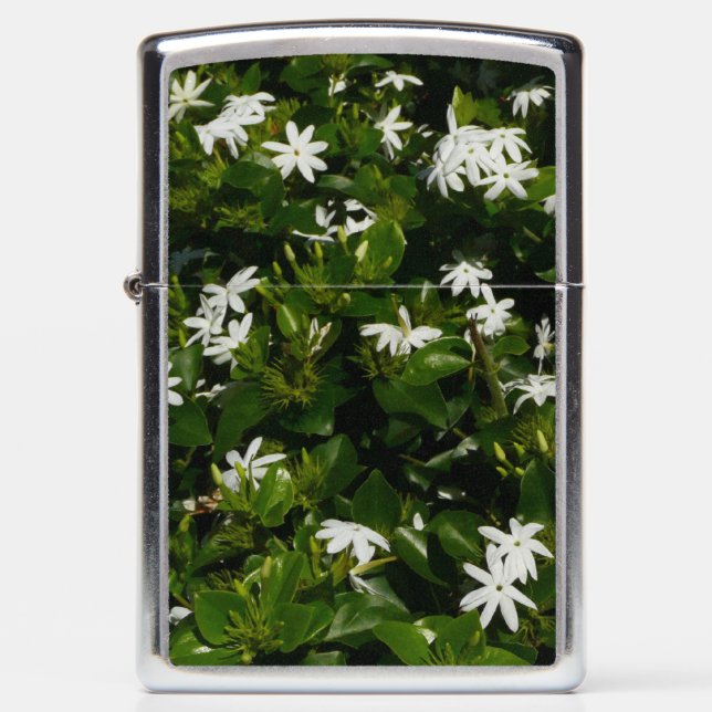 Jasmine Flowers Tropical Floral Botanical Zippo Lighter (Front)