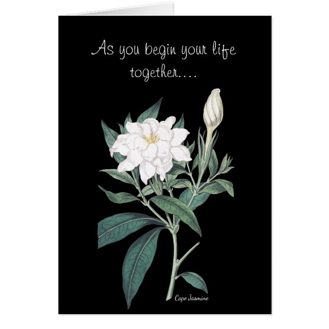 Jasmine Flowers Wedding Cards (Front)