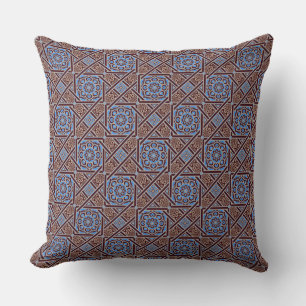 Jasmine Garden Tile: Arabian Nights Ornamental Throw Pillow