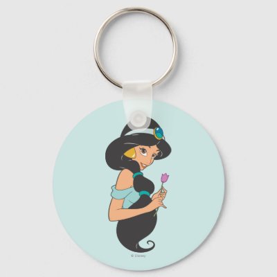 Jasmine Holding Flower Keychain