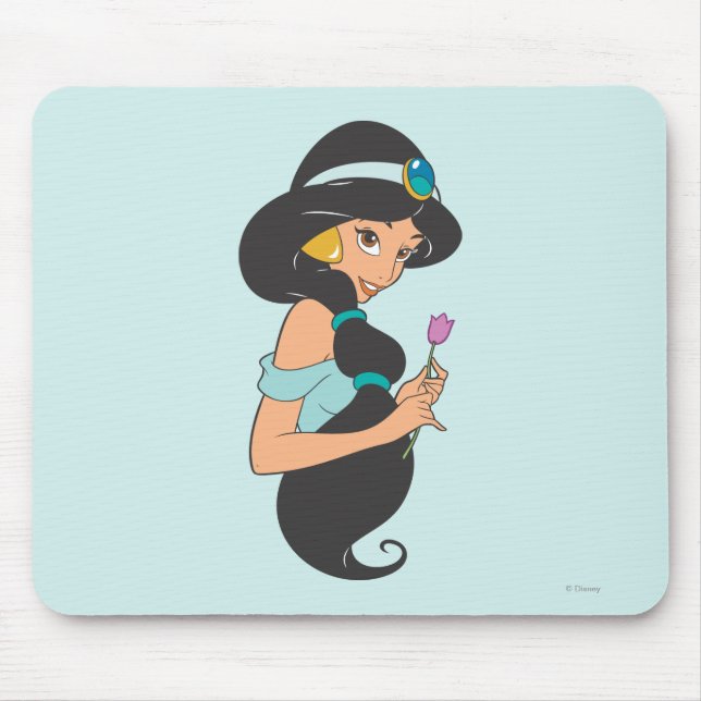Jasmine Holding Flower Mouse Pad (Front)