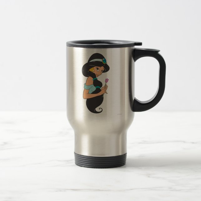Jasmine Holding Flower Travel Mug (Right)