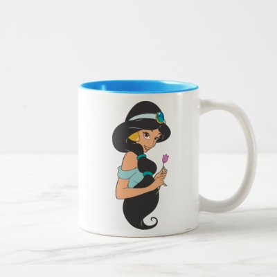 Jasmine Holding Flower Two-Tone Coffee Mug