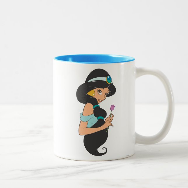 Jasmine Holding Flower Two-Tone Coffee Mug (Right)