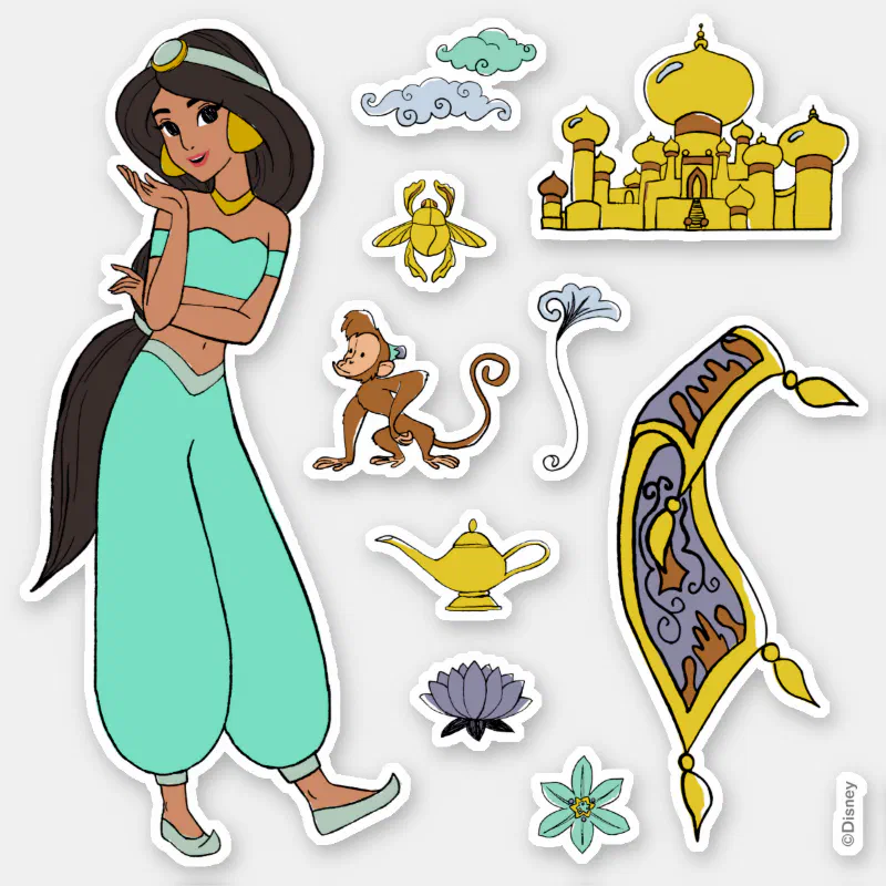 Jasmine Icons Sticker (Front)