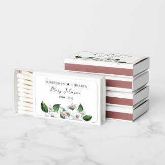 Jasmine Memorial Funeral Favor Matchboxes
