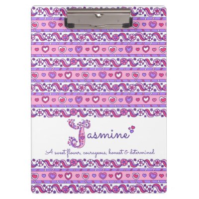 Jasmine name meaning hearts letter J Clipboard
