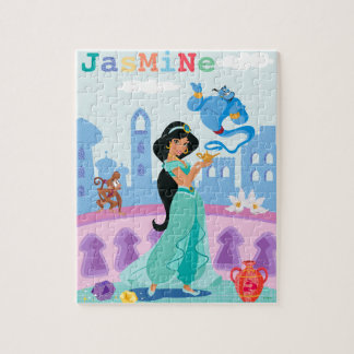 Jasmine on Balcony With Genie Jigsaw Puzzle