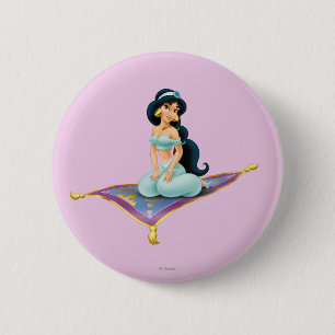 Jasmine on Magic Carpet Pinback Button
