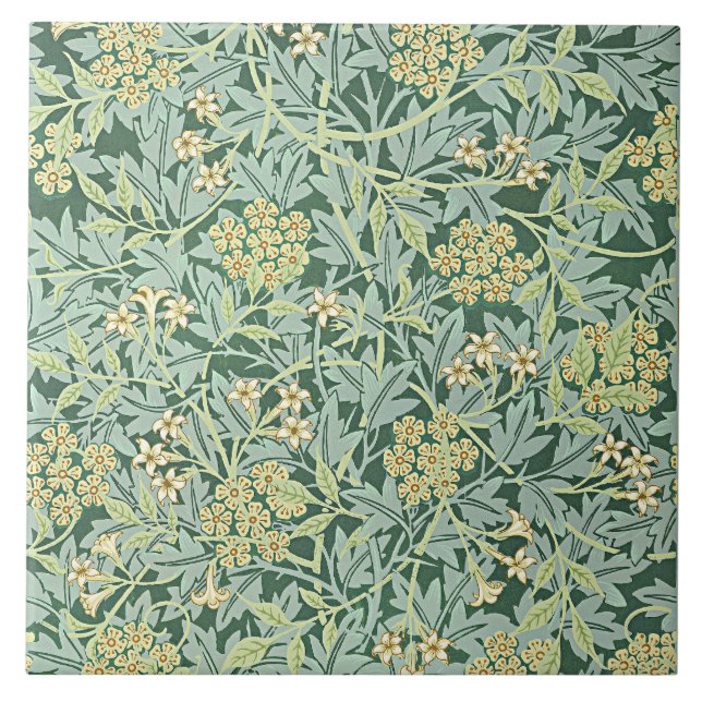 Jasmine, pattern by William Morris, Ceramic Tile (Front)