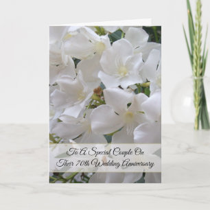 Jasmine Personalised 70th Wedding Anniversary Card