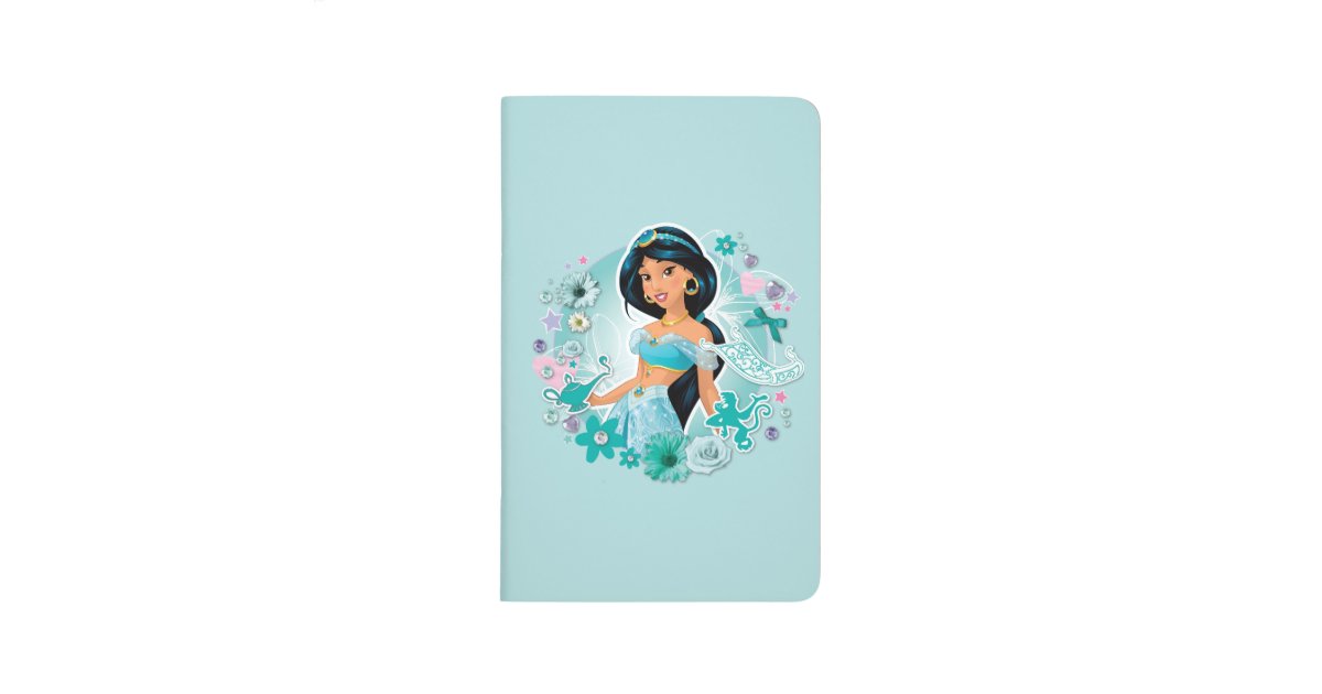 Jasmine Princess Striped Mint White Cartoon Custom Name