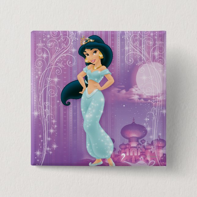 Jasmine Princess Pinback Button (Front)