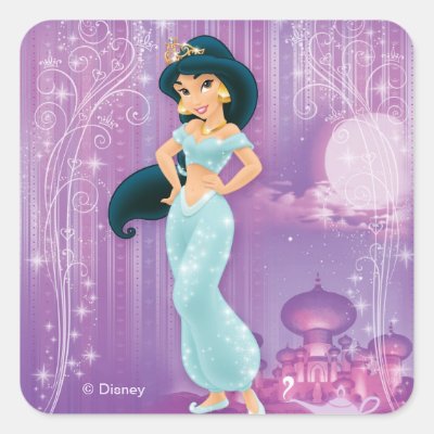 Jasmine Princess Square Sticker
