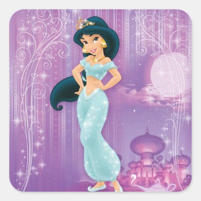 Jasmine Princess Square Sticker