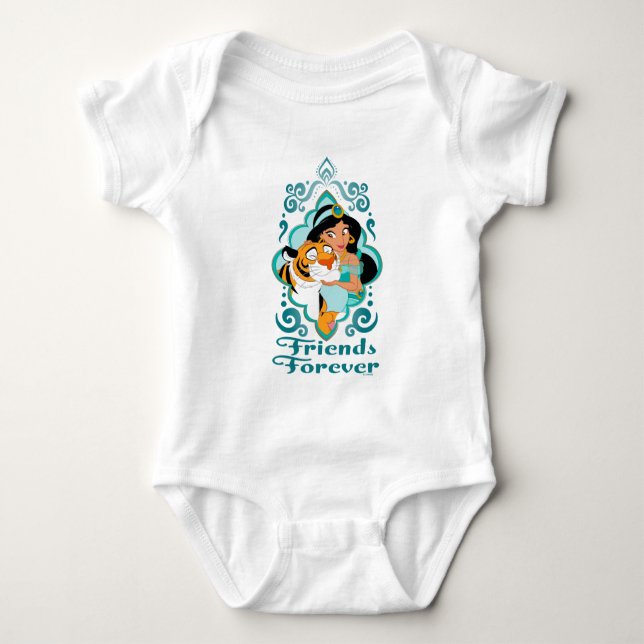 Jasmine & Rajah "Friends Forever" Baby Bodysuit (Front)