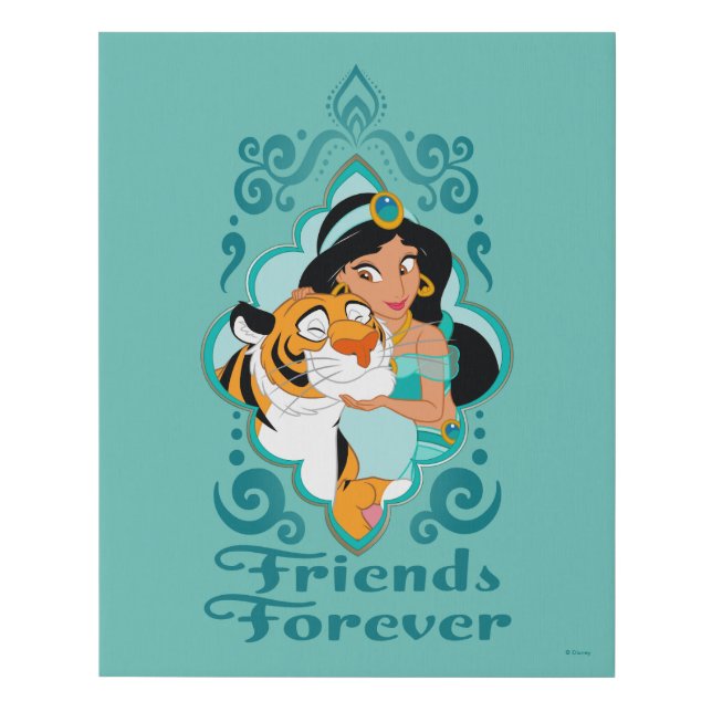 Jasmine & Rajah "Friends Forever" Faux Canvas Print (Front)