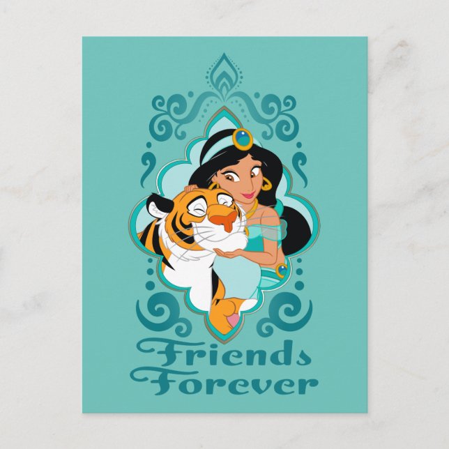 Jasmine & Rajah "Friends Forever" Postcard (Front)