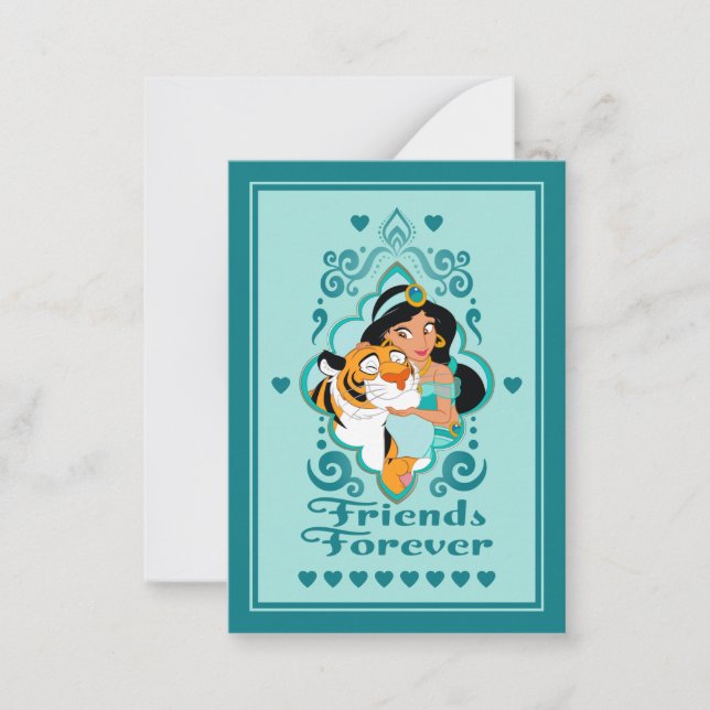 Jasmine & Rajah Valentine's Day Note Card (Front)