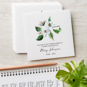 Jasmine Seed Packet Memorial Funeral Envelope