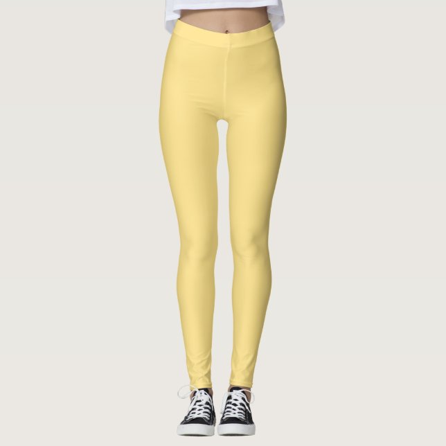 Jasmine Solid Plain Color Leggings (Front)