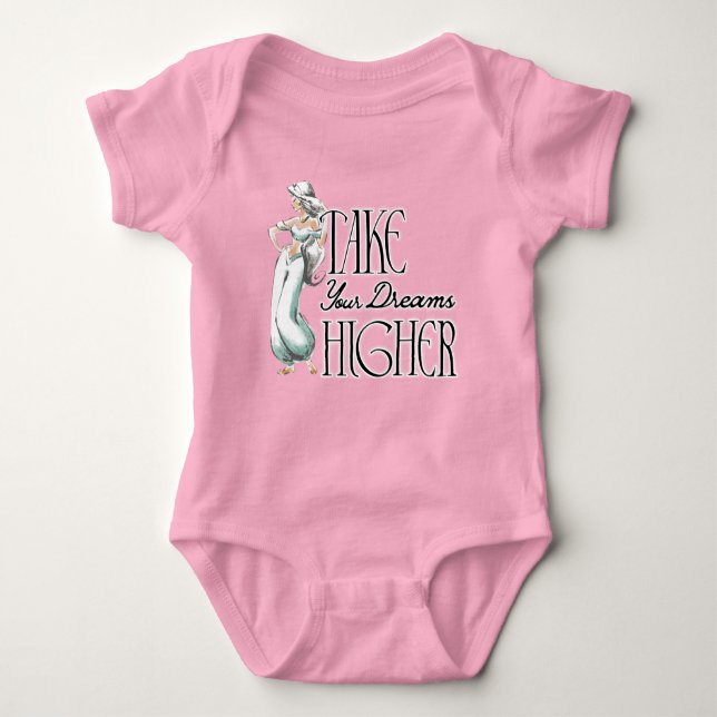 Jasmine | Take Your Dreams Higher Baby Bodysuit (Front)