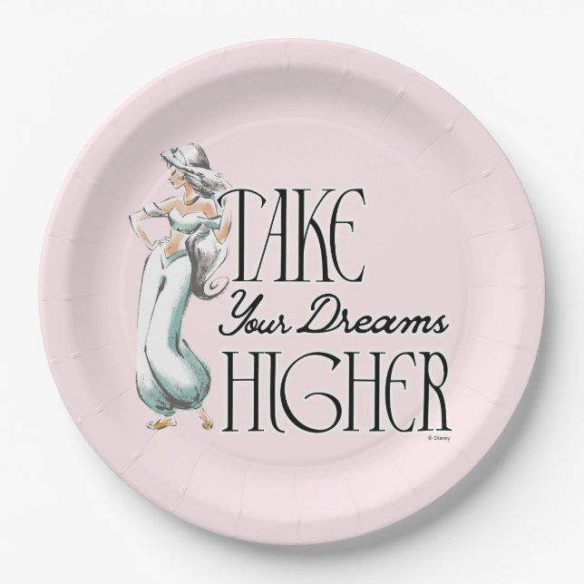 Jasmine | Take Your Dreams Higher Paper Plates (Front)