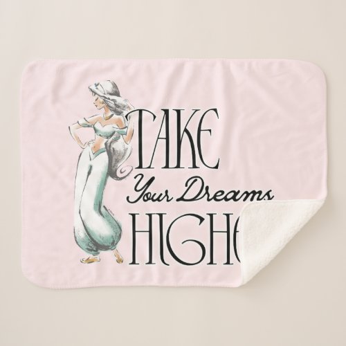 Jasmine  Take Your Dreams Higher Sherpa Blanket