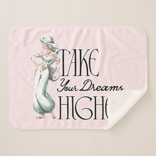 Jasmine | Take Your Dreams Higher Sherpa Blanket (Front (Horizontal))