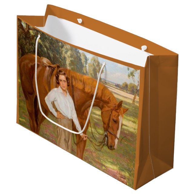 Jasmine the Horse (by Algernon Talmage) Large Gift Bag (Front Angled)