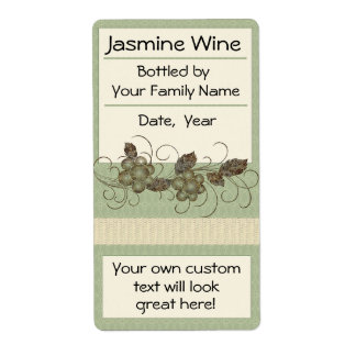 Jasmine Vine Wine Labels Bordeaux, Ice Wine