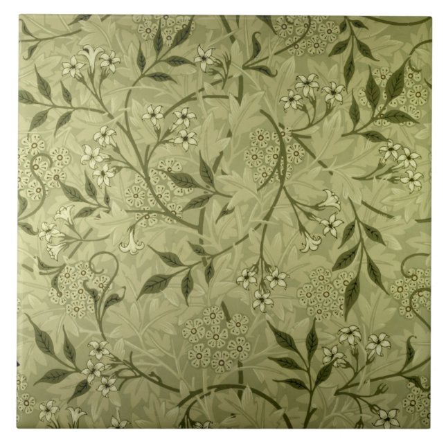 'Jasmine' wallpaper design, 1872 Ceramic Tile (Front)