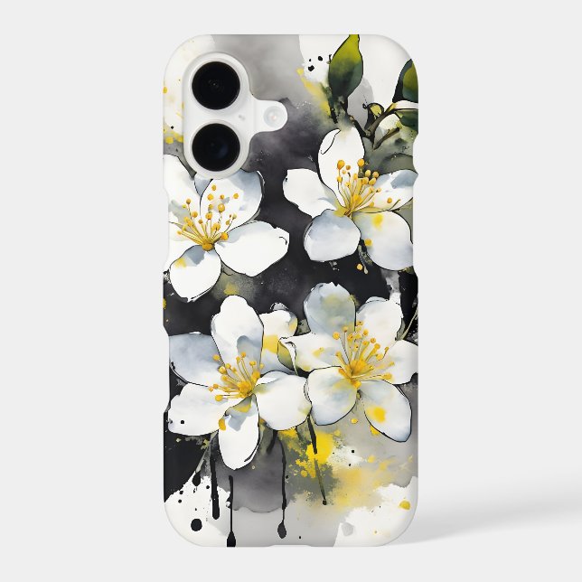 Jasmine - Watercolor flowers Case-Mate iPhone Case (Back)
