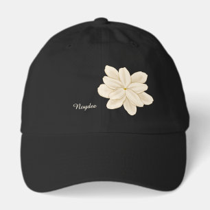 Jasmine White Flower Elegant Name Hat